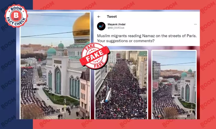 Video From Russia Revived As Muslim Migrants Offering Namaz In Paris