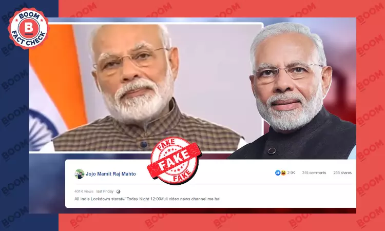 2020 Video Of PM Modi Announcing Lockdown Shared As Recent