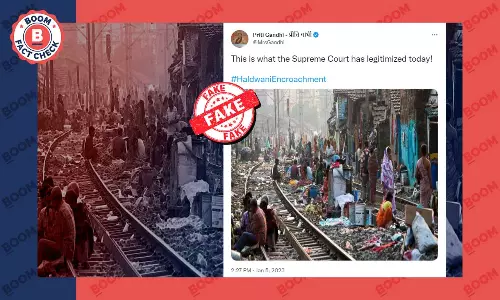 Old Photo of Kolkata Slum Falsely Linked to SC Staying Haldwani Eviction