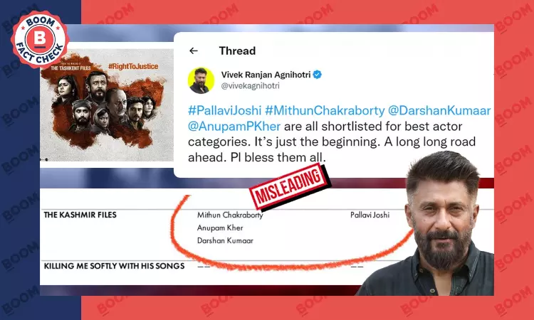 Has Vivek Agnihotris The Kashmir Files Been Shortlisted For The Oscars?