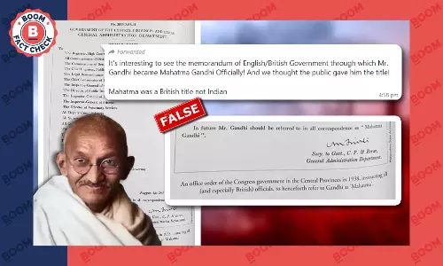 Did The British Give The Mahatma Title To Gandhi? A FactCheck