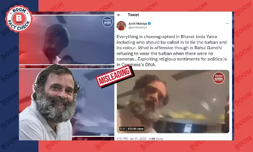 Amit Malviya Shares Edited Video To Claim Rahul Gandhi Refused To Wear Turban