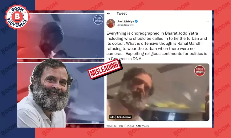 Amit Malviya Shares Edited Video To Claim Rahul Gandhi Refused To Wear Turban