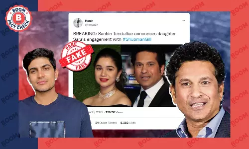 Posts Claiming Engagement Announcement of Sara Tendulkar and Shubman Gill Are False