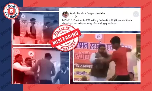 Old Video Of WFI President Brijbhushan Singh Slapping Wrestler Viral As Recent