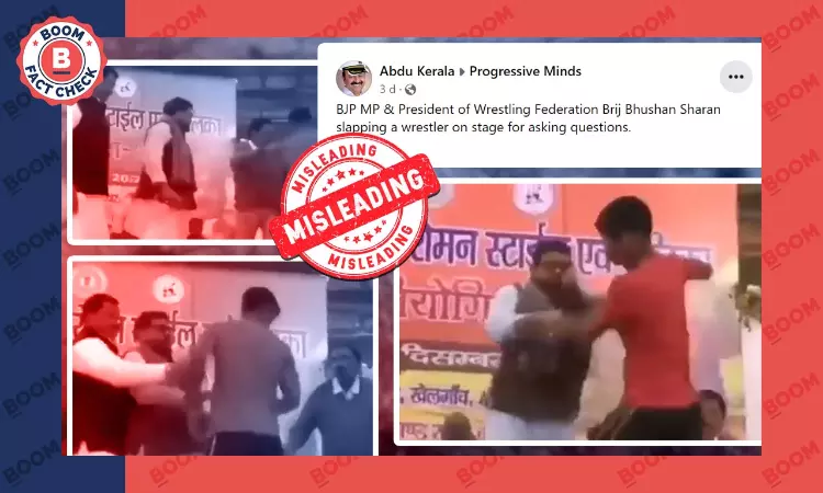 Old Video Of WFI President Brijbhushan Singh Slapping Wrestler Viral As Recent