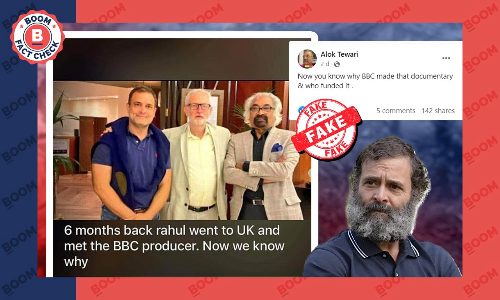 No, This Photo Does Not Show Rahul Gandhi With BBC Documentary Producer