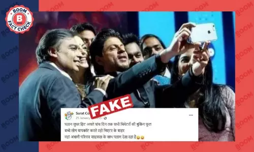 Ambanis Taking Selfie With SRK After Watching Pathaan? A Fact Check Ambanis Taking Selfie With SRK After Watching Pathaan? A Fact Check