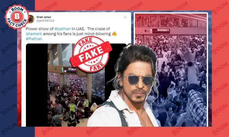 FIFA World Cup Video Falsely Shared As Huge Crowd For Pathaan In UAE...