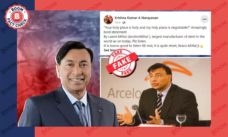 No, This Is Not Lakshmi Mittal Speaking On Politics And Religion