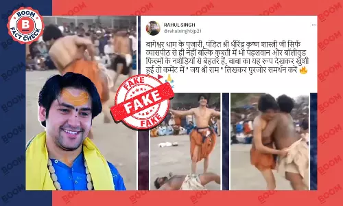 Video of Pakistani Wrestler Peddled as Dhirendra Bageshwar Dham