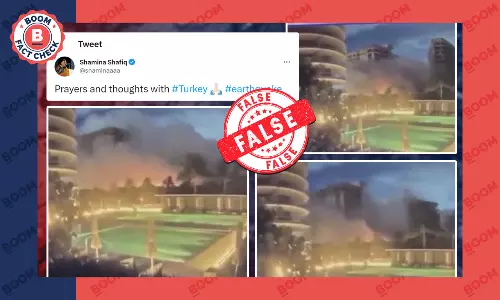 Video Of Building Collapse In Florida Peddled As Türkiye  Earthquake