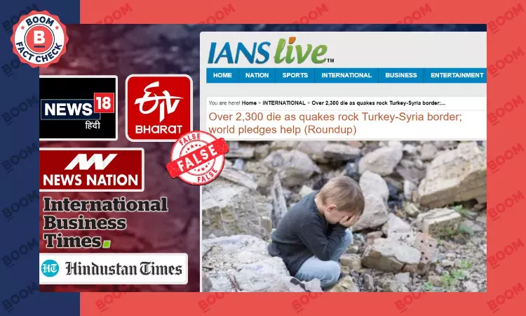 News Outlets Share Old Photo From Ukraine As Türkiye Earthquake Victim