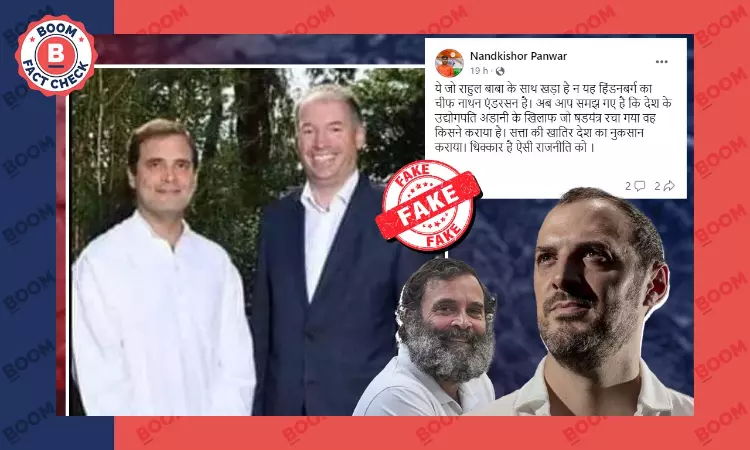 No, This Photo Does Not Show Rahul Gandhi With Hindenburg’s Nathan Anderson