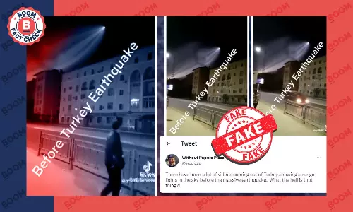 Unrelated Video Viral As Strange Sky Lights Before Türkiye Earthquake