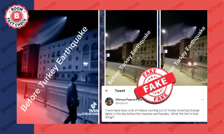 Unrelated Video Viral As Strange Sky Lights Before Türkiye Earthquake