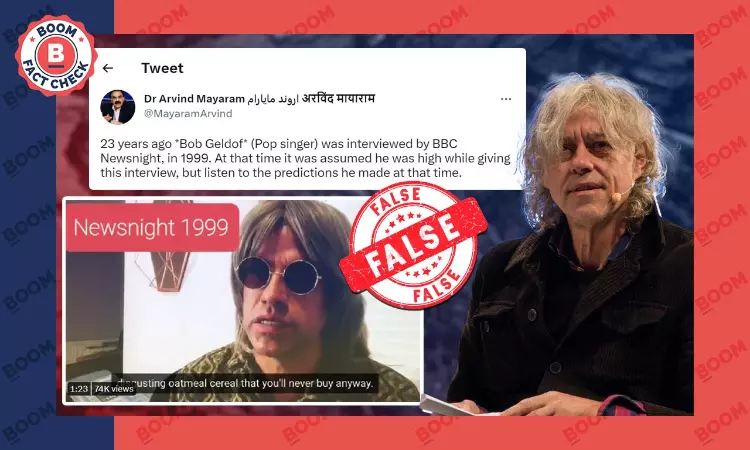 Satirical Video Viral As Bob Geldof Predicting Rise Of Internet In 1999