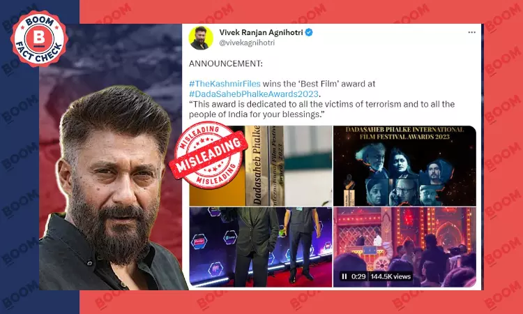 The Kashmir Files Won An Award But Its Not The Dadasaheb Phalke Award