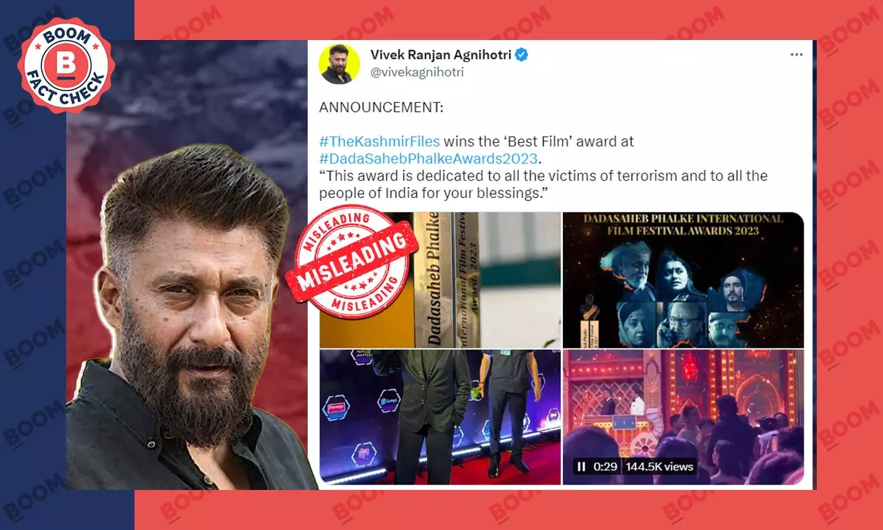 The Kashmir Files Won An Award But Its Not The Dadasaheb Phalke Award The Kashmir Files Won An Award But Its Not The Dadasaheb Phalke Award