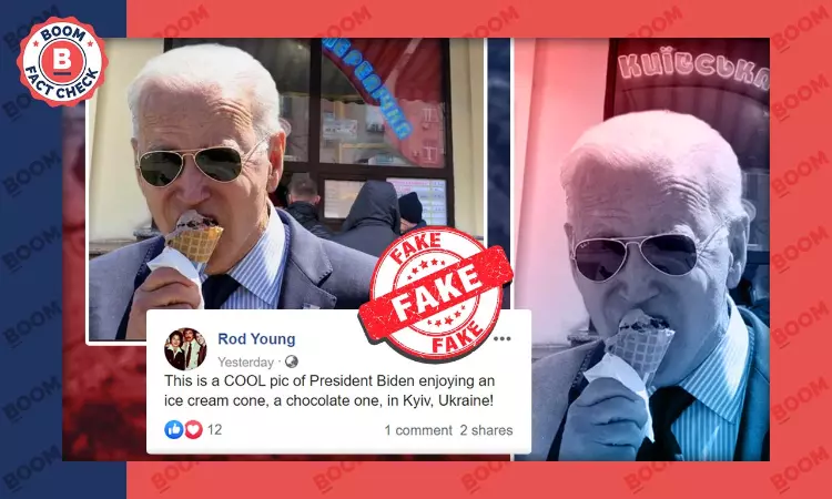 Joe Biden Enjoying An Ice Cream In Ukraine? Morphed Photo Goes Viral
