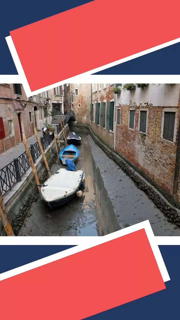 Drought Emergency: Italys Iconic Venice Canals Dry Up