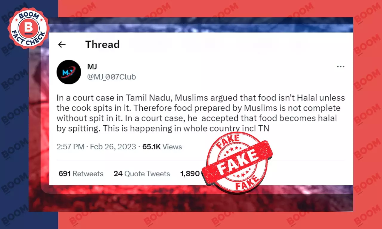 False Claim of Muslims Saying Halal Means Spitting in Food Revived