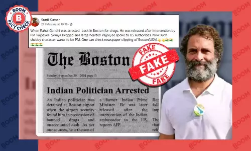 Fake Newspaper Clipping Falsely Shared As Rahul Gandhi Arrested At US Airport