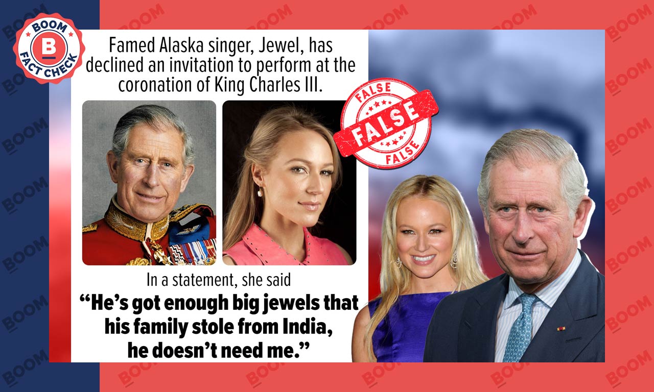 Fake Quote Attributed To Singer Jewel About King Charles' Coronation