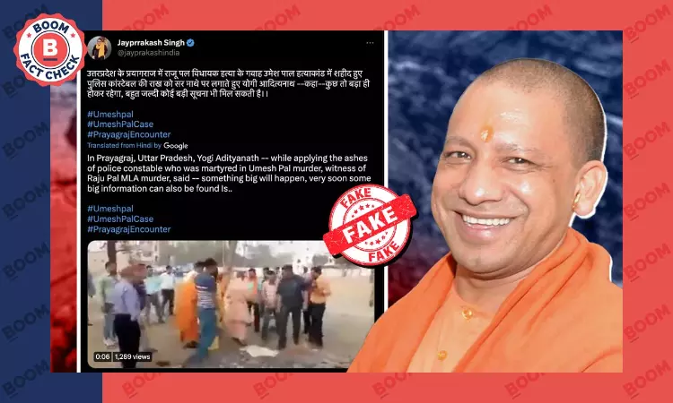No, Yogi Adityanath Did Not Apply Ashes of a Deceased Person on His Forehead