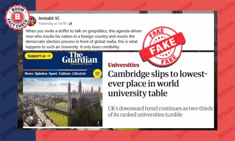 Old Report On Cambridge Rank Drop Falsely Linked To Rahul Gandhis Visit