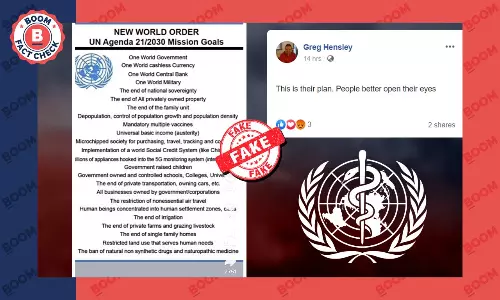 UN Agenda 21/2030 Graphic Promoting One World Government Is Fake UN Agenda 21/2030 Graphic Promoting One World Government Is Fake