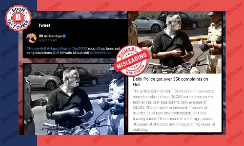 Did Delhi Police Receive 35,000 Complaints on Holi? Viral Claim Is Seven Years Old