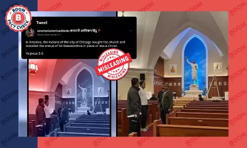 No, A Jesus Christ Statue Was Not Replaced With Sri Ramakrishna Idol In Chicago