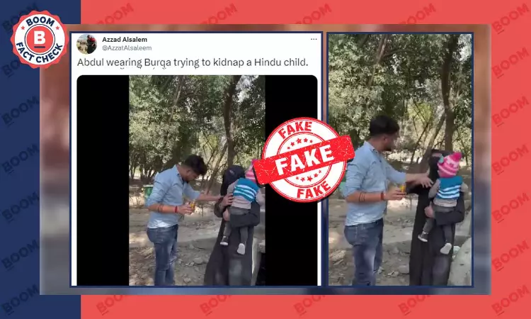 Video of Muslim Man In Burqa Thrashed For Kidnapping Child Is Scripted