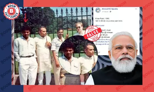 No, This Is Not Conman Kiran Patel With PM Modi During His 1994 Visit To US