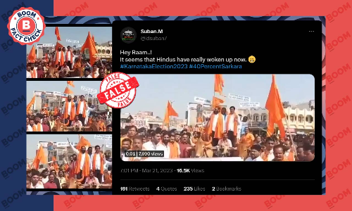 No, This Video Does Not Show Hindu Groups Protesting Against Modi In Karnataka