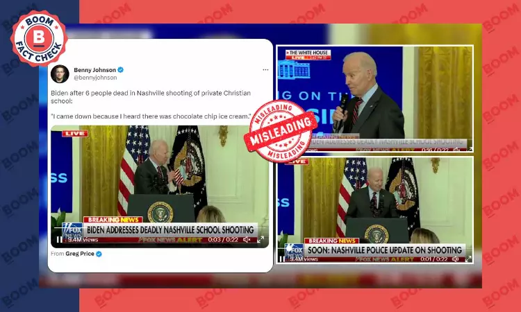 Video Of Bidens Ice Cream Remark After School Shooting Viral Without Context