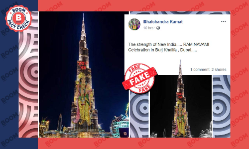 Morphed Image Viral As Burj Khalifa Lit Up On Ram Navami