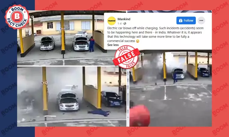 No, This Video Does Not Show An Electric Vehicle Exploding In India