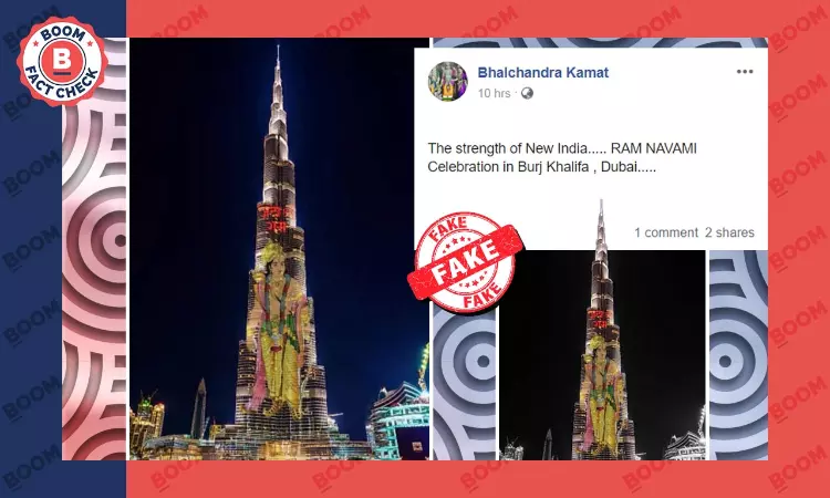 Morphed Image Viral As Burj Khalifa Lit Up On Ram Navami