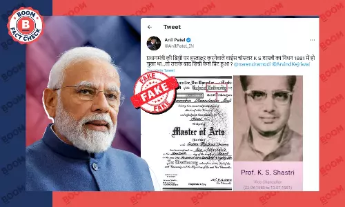 Fake Claim About VC Who Signed PM Modis Degree Certificate Goes Viral