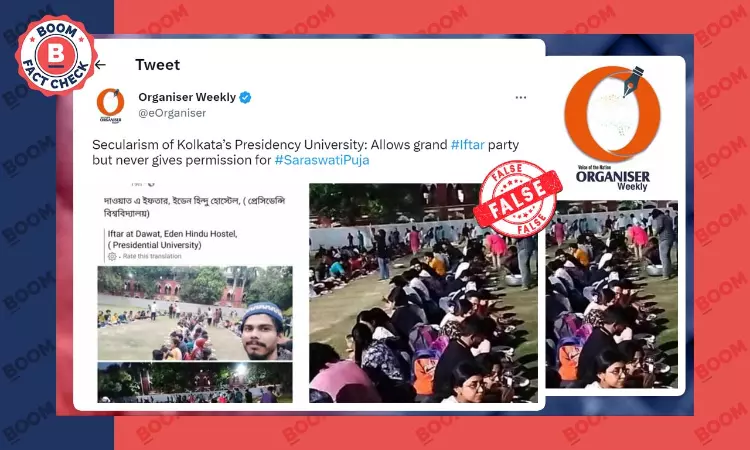 Viral Posts Falsely Claim Presidency University Hosted An Iftar Party