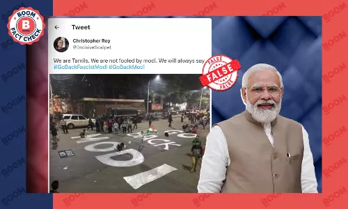 Old Photo Of Protest Against PM Modi In Kolkata Revived As Tamil Nadu