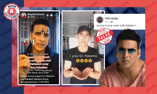 Video of Akshay Kumar Expressing Support for Palestine Is Doctored Video of Akshay Kumar Expressing Support for Palestine Is Doctored