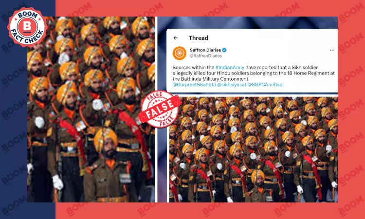 No, Four Jawans Killed In Bathinda Firing Are Not From 18 Horse Regiment