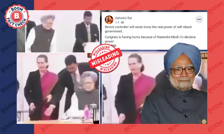 Video of Manmohan Singh and Sonia Gandhi Switching Seats Shared With False Claims