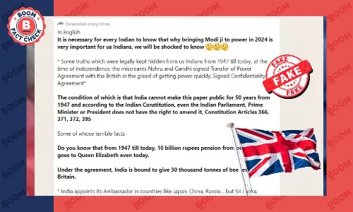 False Claims Question Nature Of Indias Independence From UK