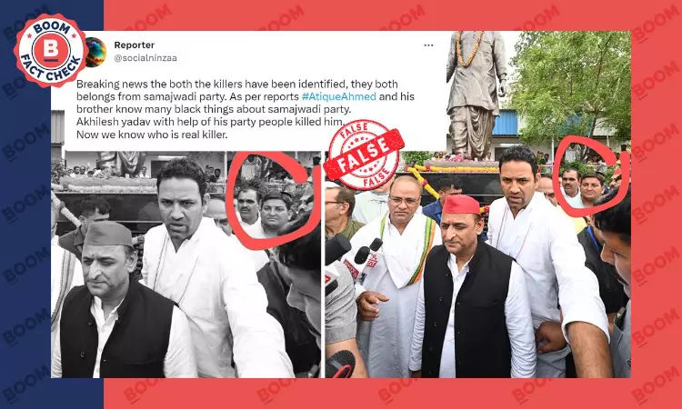 Congress Leaders Pic Peddled As Atiq Ahmads Killer With Akhilesh Yadav