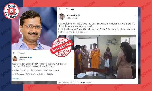 Kiren Rijiju Tweets Video Of MCD-run School With Misleading Claim