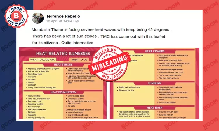 US CDC Heat Advisory Misattributed To Thane Municipal Corporation